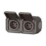Legrand - bloc 2 prises 2p + t 16a saillie tanche anthracite complet prcable ip55 plexo 069788ll