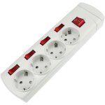 Bloc d'alimentation schuko  4 broches schuko avec interrupteur simple sans cble - bematik