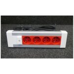 Bloc bureau quip 4 prises 2p + t 16a  dtrompage avec interrupteur lumineux + cordon 3m legrand