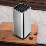 Bloc � couteaux universel (sans couteaux) - support � couteaux rond en acier inoxydable peu encombrant ...