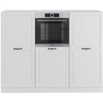Vicco - bloc cuisine r - line, blanc campagne / blanc, 180 cm sans plan de travail