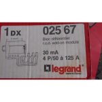 Bloc diffrentiel adaptable  vis dx pour disjoncteur 1, 5 module par ple - 4p 400v - 125a - typeac ...