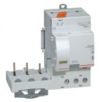 Bloc diffrentiel adaptable  vis dx pour disjoncteur 1 module par ple 3 ples 400v 40a type ac 30ma ...