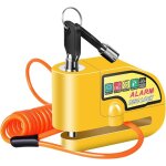 Aiperq - bloc disque alarme antivol moto bloque disque scooter disc lock avec alarme de 110db, 2cls, ...