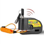 Bloc disque alarme antivol moto bloque disque scooter disc lock avec alarme de 110db, 2cl�s, 1. 5m c�ble ...