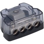 Bloc de distribution d'énergie à 4 voies, porte - fusible, répartiteur de terre, amplificateur audio ... Bloc de distribution d'énergie à 4 voies, porte - fusible, répartiteur de terre, amplificateur audio ...