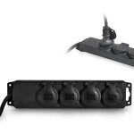 Bloc multiprises 4 entr�es �tanche ip44 - cordon h07rn - f 1. 5m 3x1. 5mm� franelec