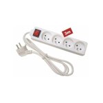 Bloc multiprise, 4 prises avec interrupteur - cable de 3 m