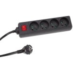 Bloc multiprise, 4 prises avec interrupteur (eb4blns) - perel