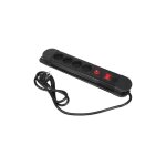 Bloc multiprise - 4 prises - avec protection contre les surcharges - schuko velleman ebp04nn - g