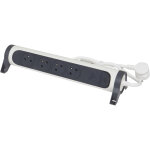 Bloc multiprise - 4 x 2p + t - avec mini disjoncteur - 1. 5 m�tre - blanc / noir legrand 049440