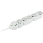 Bloc multiprise home green 5 prises 2p + t - blanc - zenitech