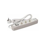 Bloc multiprise avec interrupteur - 3 prises - 2 ports usb - gris / blanc - schuko velleman eb3cgusb ...