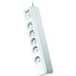 Bloc parafoudre 5 prises 2p + t (2300w) - blanc - schneider