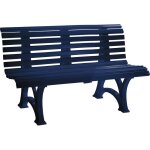 Blome - banc de jardin helgoland 3 places longueur 1500 mm bleu