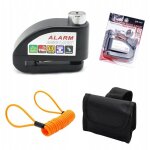 Bloque - disque de frein avec alarme 120 db pour motos, scooters et vlos