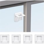 Bloque porte coulissante, 4pcs fen�tre verrouillage de s�curit� enfant avec patin adh�sif sans percage ...