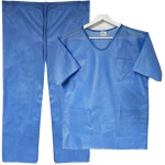 Blouse chirurgicale jetable 3xl smms 45g avec poches 1 pc.