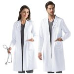 (l)blouse de laboratoire blanche, en coton de haute qualit avec poignets boutonns pais, convenant ...