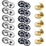 Lot de 24 boutons pression en métal pour vêtements, chemisiers, artisanat, sacs à main, 21 mm, trois ... Lot de 24 boutons pression en métal pour vêtements, chemisiers, artisanat, sacs à main, 21 mm, trois ...