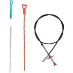 Lot de 3 crochets de nettoyage pour vier - spirale de nettoyage - pour lavabo, baignoire, gout