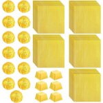 Lot de 300 emballages de bonbons en aluminium dor - 8x8 cm - moules  bonbons carrs en aluminium - ...