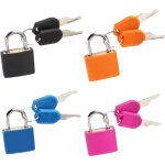Lot de 4 cadenas pour valise avec clé, petit cadenas pour bagages, casiers, valises de vacances, mini ... Lot de 4 cadenas pour valise avec clé, petit cadenas pour bagages, casiers, valises de vacances, mini ...
