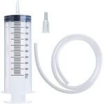 Grand tube de seringue en plastique de 500 ml avec capuchon et adaptateur de tube