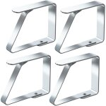 Bluedeer - pinces  nappe grandes ensemble de 4 acier inoxydable nappe clips anti - glissant, convient ...
