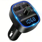 Bluetooth voiture, transmetteur fm lecteur mp3 adaptateur radio sans fil kit, �metteur fm voiture chargeur ...