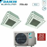 Bluevolution rversible dual split cassette climatiseur ffa - a 9 + 18 avec 2mxm50m9 r - 32 wi - fi en ...