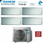 Bluevolution quadri split rversible climatiseur srie stylish total silver ftxa - bs 9 + 9 + 12 + 12 ...