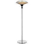 Blumfeldt - heat guard parasol radiateur infrarouge parasol chauffant de terrasse 2100w ip44 - argent ...