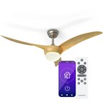 Klarstein - monteverde ventilateur de plafond avec lumire ? tlcommande & app, 6 vitesses, modes t ...