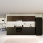 Meuble lave - vaisselle - design moderne avec plan de travail mdf 30 mm, surface mlamine facile  nettoyer, ...