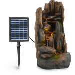 Mystic tree - fontaine solaire, avec panneau solaire, batterie lithium - ion (environ 5 h d'autonomie), ...