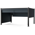 Blumfeldt pantheon cortina tonnelle 3x4 m cadre aluminium, toit & panneaux lat�raux r�glables, r�sistant ...