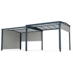 Blumfeldt pantheon solid sky tonnelle 3x6 m aluminium, toit polycarbonate, parois lat�rales polyester, ...