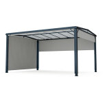Blumfeldt pergola 3x4 m, aluminium pergola avec toit en polycarbonate & stores r�tractables, structure ...