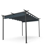 Blumfeldt pergola 3x4 m, pergola de jardin avec toit en polyester r�sistant, cadre en acier thermolaqu�, ...