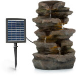 Blumfeldt stonehenge fontaine solaire, avec panneau solaire, batterie lithium - ion (environ 5 h d'autonomie), ...