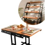 Blumie - table modulable (l120 x l78 x h77, 5 cm) convertible en etag�re - style industriel