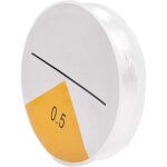 Bobine de 20 m de fil lastique et solide 0, 5 mm transparent