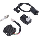 Bobine d'allumage 6 broches cdi régulateur de tension kit de bougies d'allumage pour 125250cc pit trail ... Bobine d'allumage 6 broches cdi régulateur de tension kit de bougies d'allumage pour 125250cc pit trail ...
