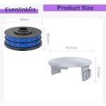 Bobine de fil d�broussailleuse compatible ryobi rlt4027 / 5027 / 6030 - lot 4 bobines rac123 + 1 couvercle ...