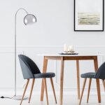 Bobochic - lampadaire 44x25x155 cm en mtal chrom