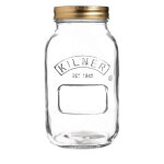 Bocal en verre pour conserves couvercle vis - kilner 1 l