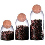 Bocal en verre �tanche avec bouchon en li�ge sph�rique (emballages de grand, moyen et petit format) pour ...