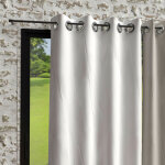 Rideau � oeillets en microfibre lav�e 135x250 boheme blanc, par soleil d'ocre