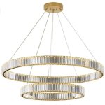 Bohemia - 100 double - lustre en cristal à deux rangées avec anneau led, 100 cm, doré Bohemia - 100 double - lustre en cristal à deux rangées avec anneau led, 100 cm, doré